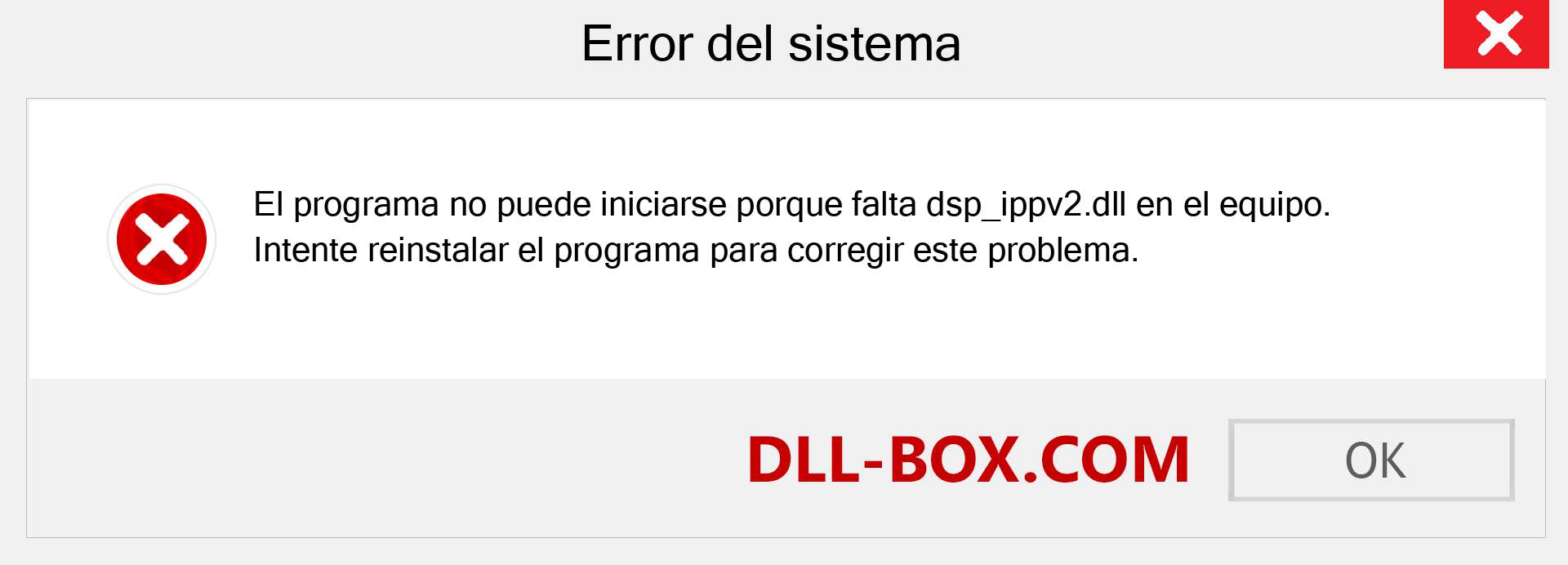 ¿Falta el archivo dsp_ippv2.dll ?. Descargar para Windows 7, 8, 10 - Corregir dsp_ippv2 dll Missing Error en Windows, fotos, imágenes